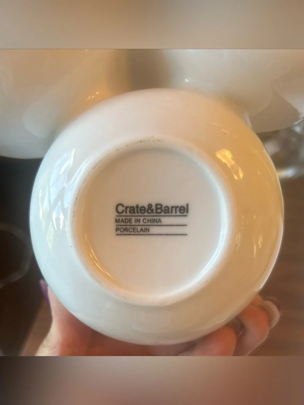 CRATE & BARREL 3 DISH CONDIMENT SERVER WHITE PORCELAIN WITH HANDLE
